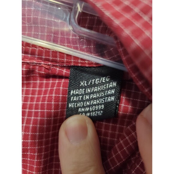 Antigua Florida State University Seminoles Cotton Blend Red Check Button-Up XL - Picture 4 of 7